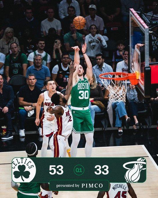 凯尔特人首节狂轰53分创队史单节得分纪录